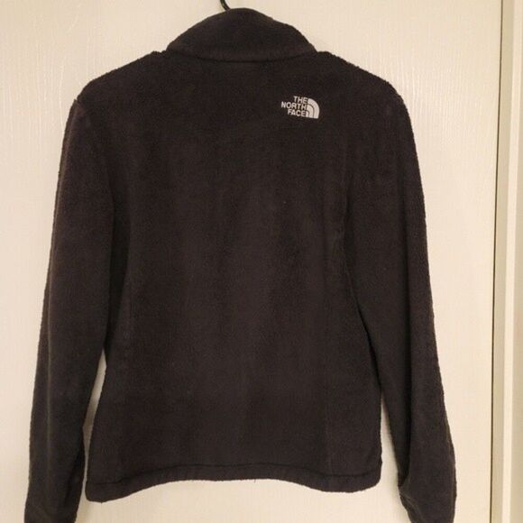 ~ Womens black fuzzy north face full zip sweater/jacket - size S - Picture 2 of 3